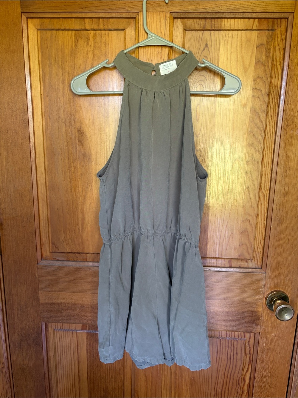 Olive green high neck romper size L